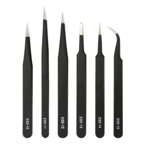 Anti Static Stainless Steel Tweezers Set